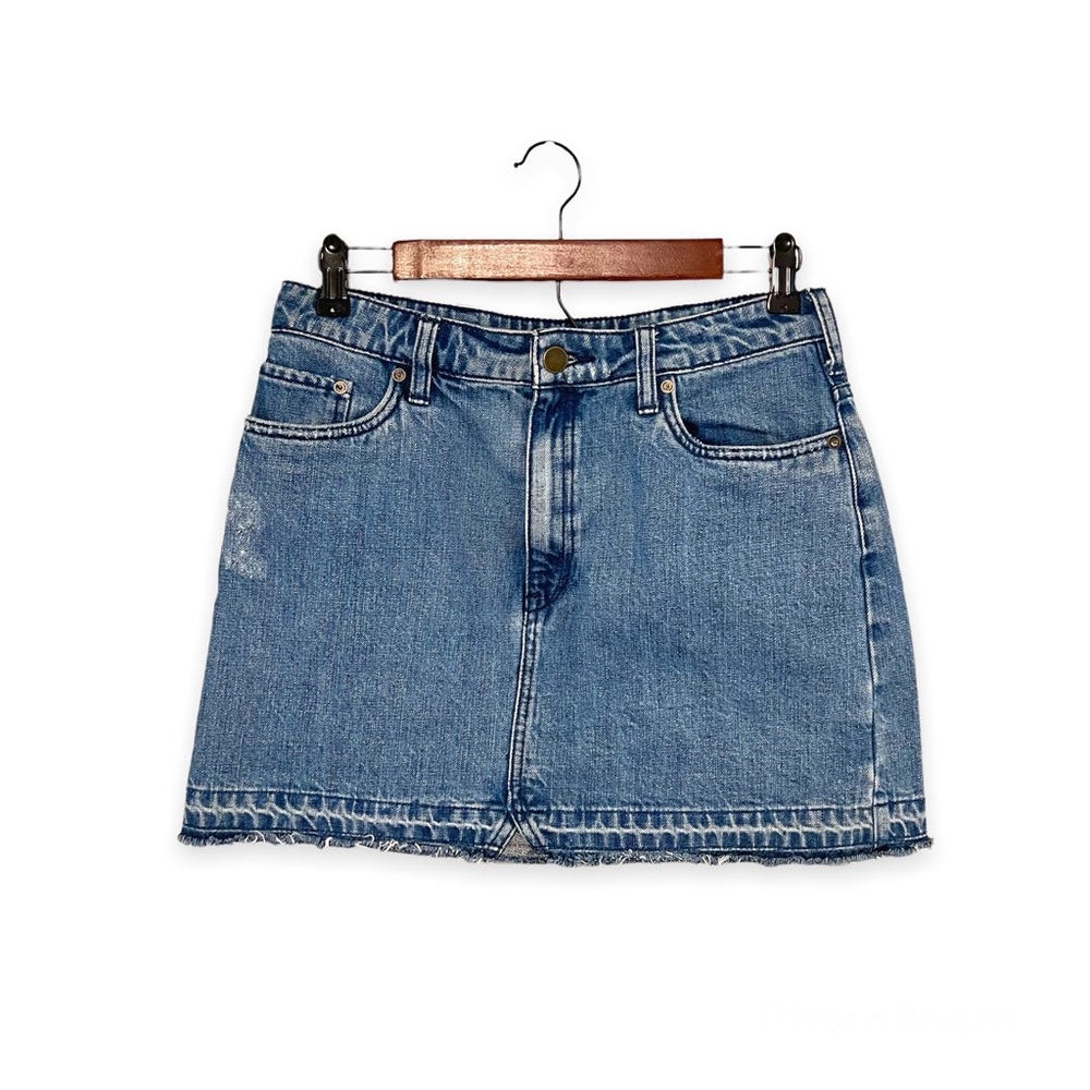 Free People Blue Denim Mini Skirt